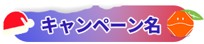 キャンペーン名